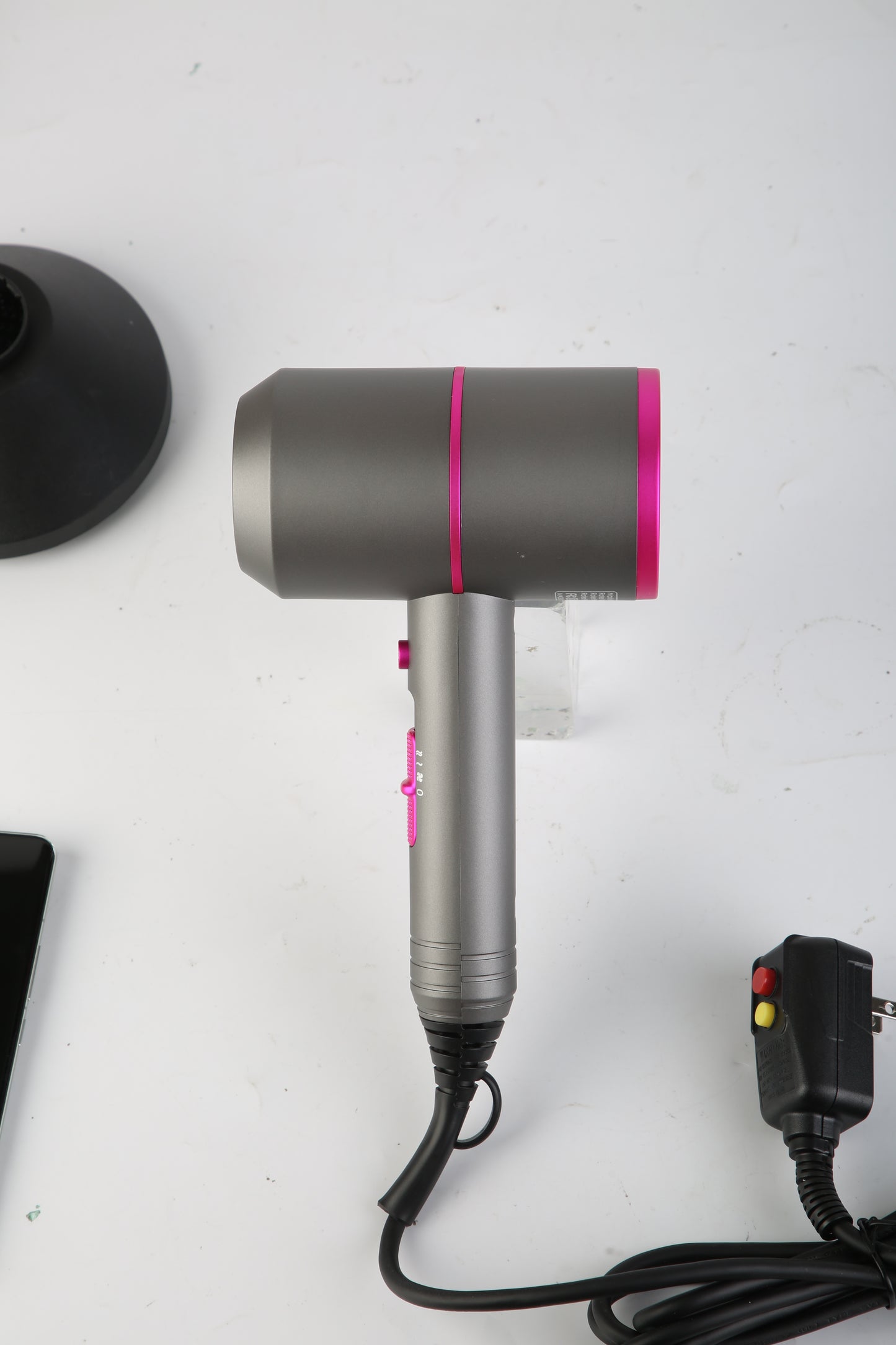 1Pc 1800W Hair Dryer Portable Compact Hair Blow Dryer With Cool Warm Hot Wind With Diffuser Concentrator Comb Nozzle ALCI Plug Overheat Protection For Women Man Straight Curly Hair