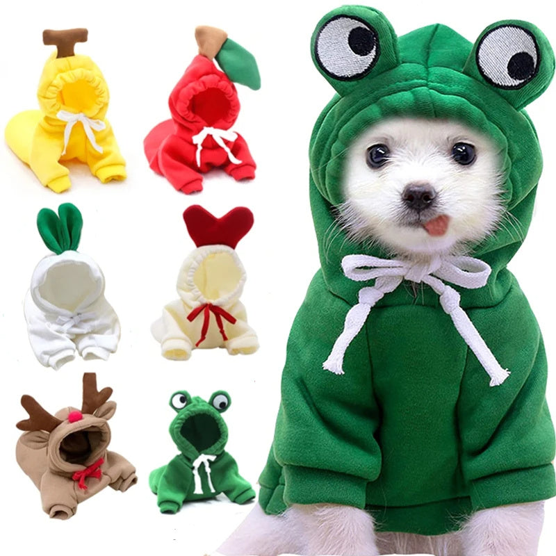 Fruit Fleece Hoodie for Chihuahua