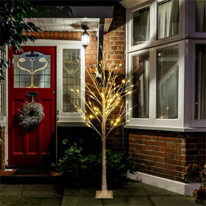 6 Feet 96 LED Lighted Birch Tree For Thanksgiving Decor Home Wedding Party Indoor Outdoor Christmas